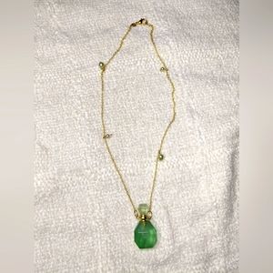 Green Flourite Perfume Pendant Necklace